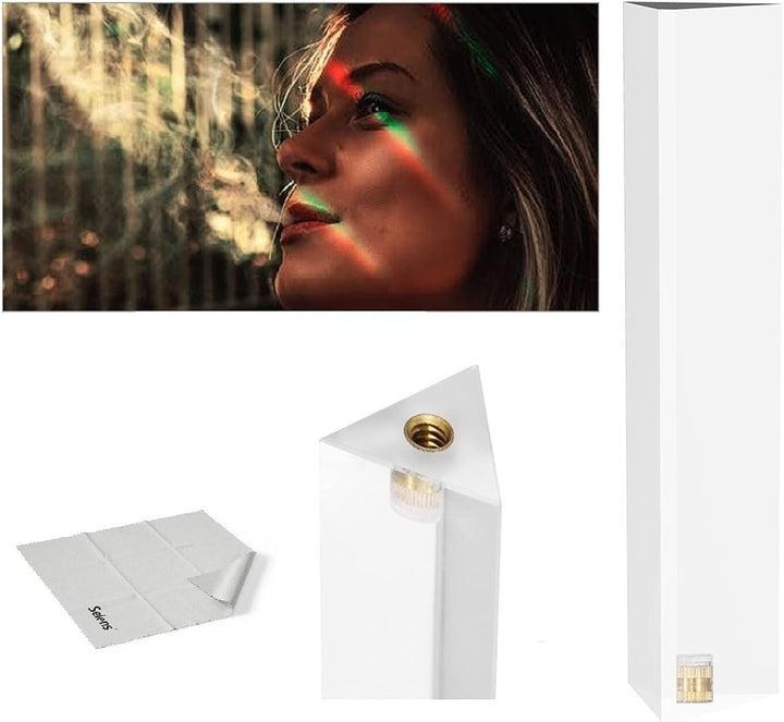 Selens Fotografie Kristall Dreieckig Prisma mit 1/4" Gewindeloch, Professionelle Optik Kristall Glas