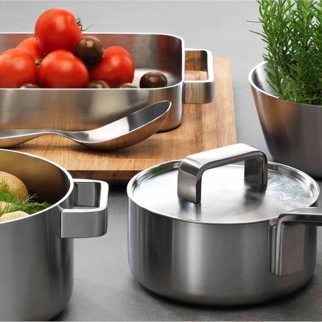ITTALA OLLA C/TAPA D.26 cm 8 L INOX, Edelstahl rostfrei, Multicolor Topf mit Deckel 8 l, Topf mit De