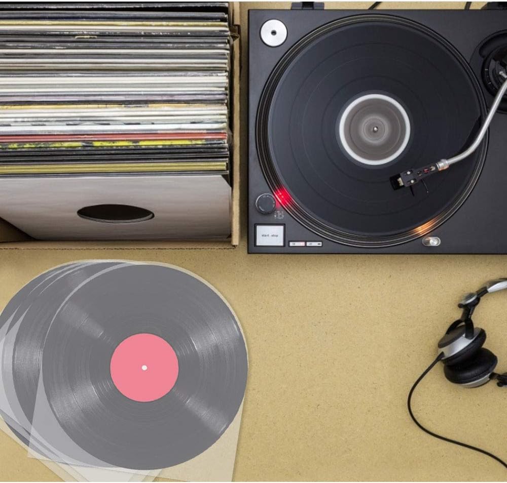 100 Stück Schallplatten Innenhüllen Schallplattenhülle Lp Schutzhüllen 12 zoll Antistatisch Vinyl Sc
