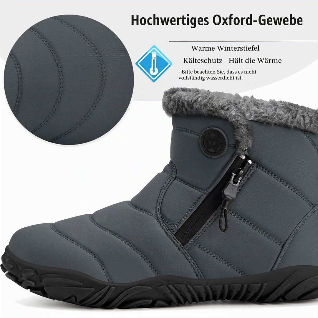 Sisttke Barfussschuhe Herren Gefüttert Winterschuhe Damen Warm Winterstiefel Winter rutschfeste Brei