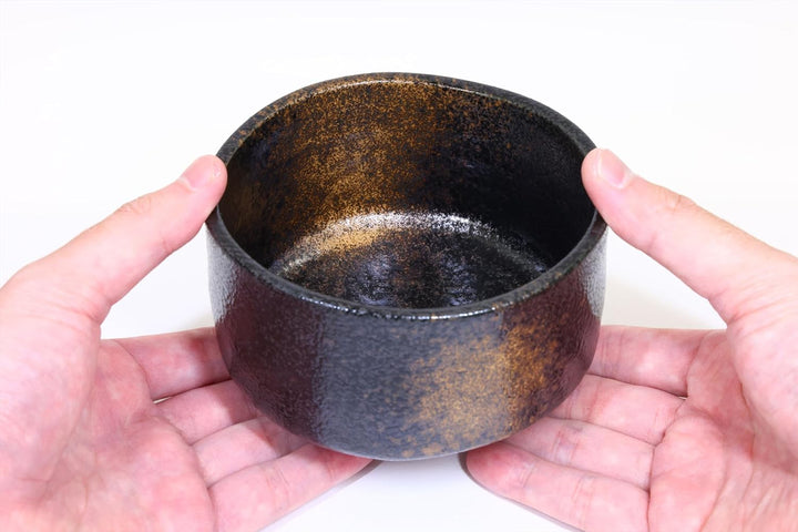 Product of Gifu Japan Japanische Handgefertigte Matcha-Tee-Schale Schwarz, Grüner Tee Zeremonie, Aut