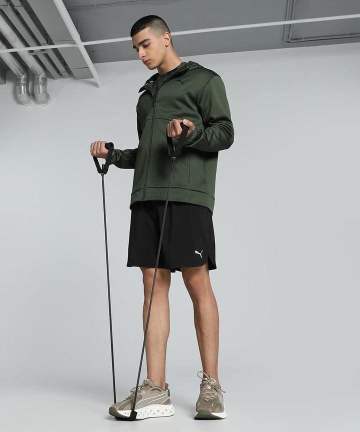 PUMA Train All Day PwrFleece Full Zip Herren Sweatjacke Kapuzenjacke 522339 01 schwarz S Dunkles Oli