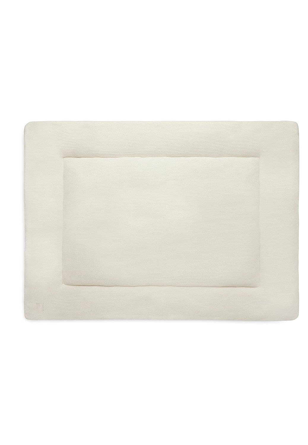 Jollein Krabbeldecke für Baby - Basic Knit, Ivory - Laufgittereinlage - 75x95 cm - Spieldecke Baby -