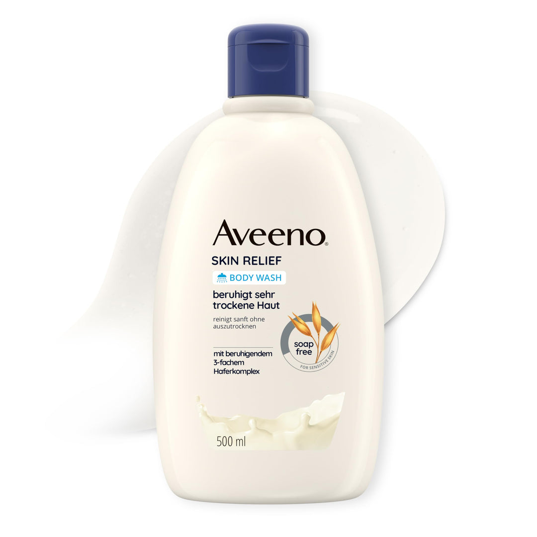 Aveeno Skin Relief veganes Duschgel seifenfreie Pflegedusche mit beruhigendem 3-fachem Haferkomplex
