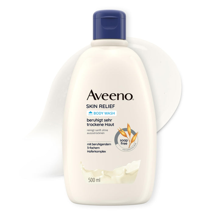 Aveeno Skin Relief veganes Duschgel seifenfreie Pflegedusche mit beruhigendem 3-fachem Haferkomplex