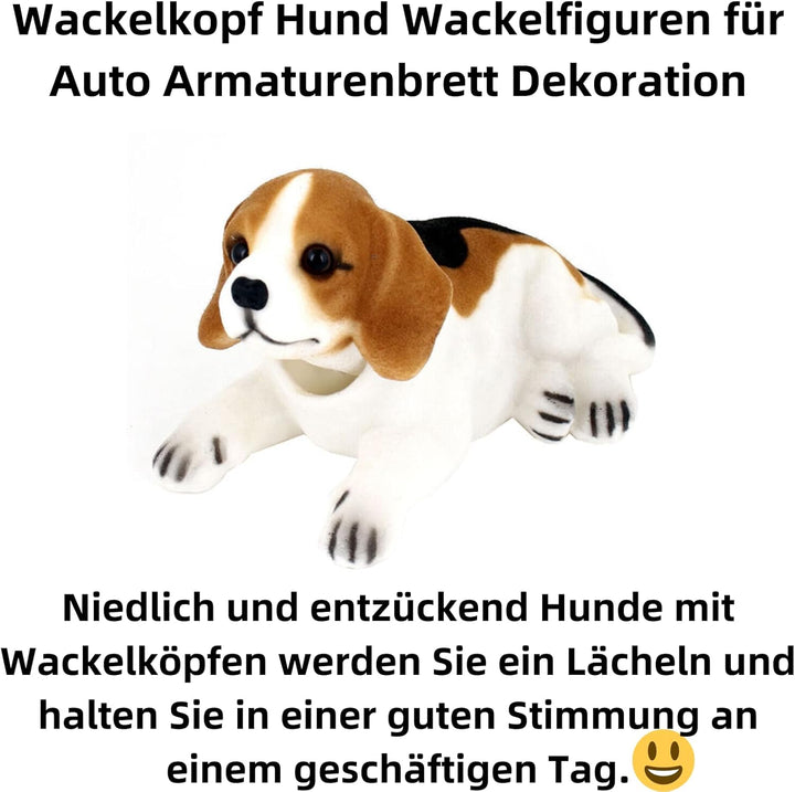A50D KFZ Auto Dekoration Bobbing Leiter Hund Beagle geformt Wackelhund Halskette, wackeldackel Hund