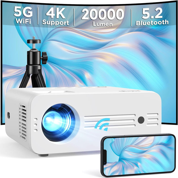 Beamer, AKIYO 7500 Lumen WiFi Mini Beamer Full HD, Native 1080P Full HD Heimkino Video Beamer, HiFi-