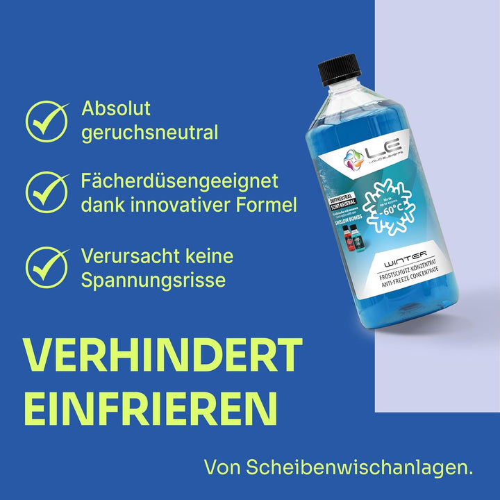 Liquid Elements – Scheibenfrostschutz Winter Set mit 1x Frostschutzmittel, 2X Enteiserspray & 1x Eis