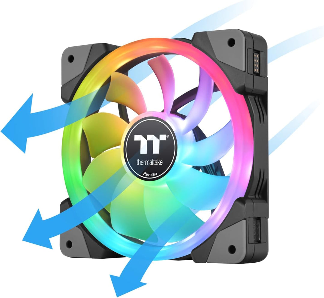 Thermaltake SWAFAN EX12 RGB PC Cooling Fan TT Premium Edition 3 Pack, 120mm 120mm Schwarz