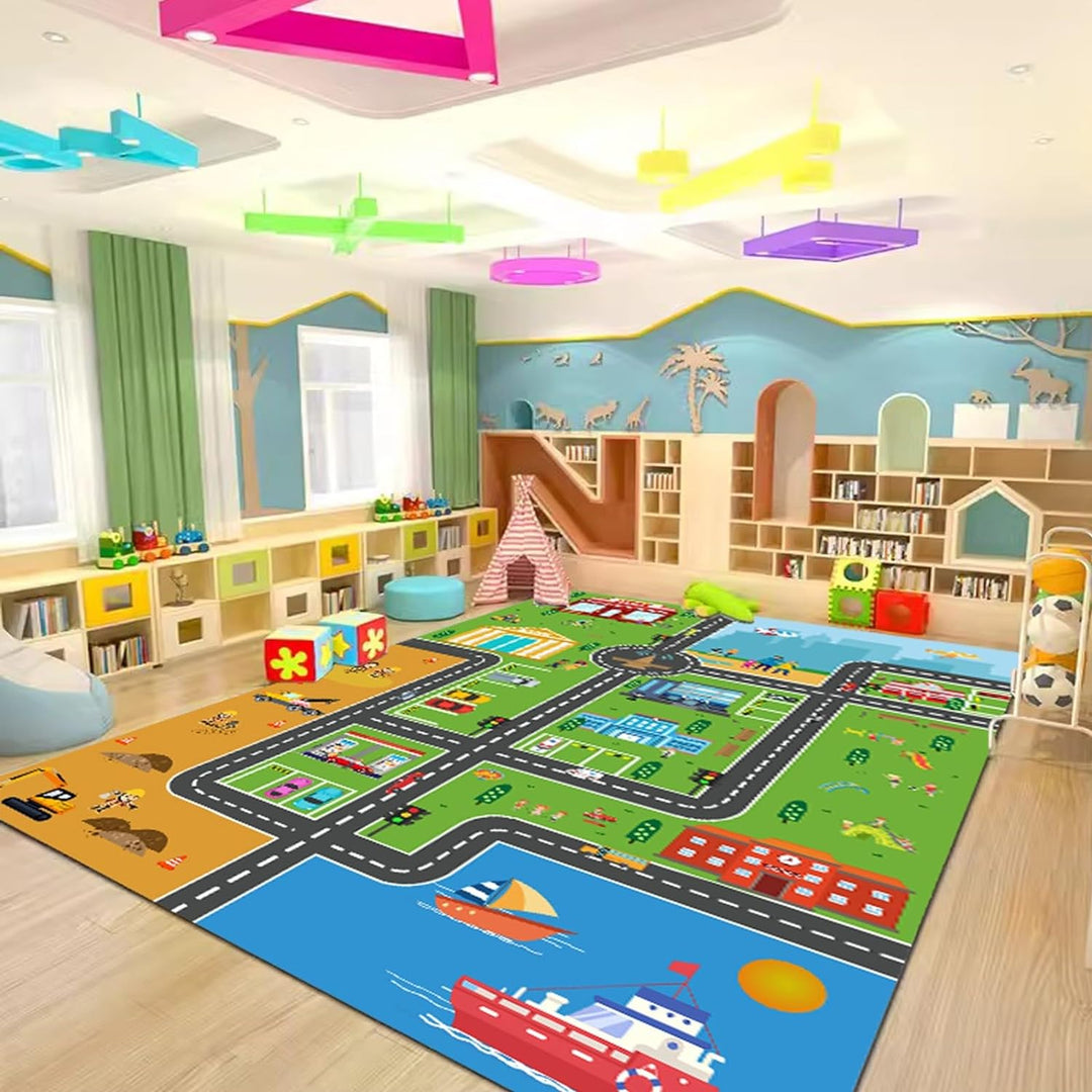 BYINGWD Rutschfester Teppich für Kinderzimmer, Spielmatte für Kindergarten-Klassenzimmer, Jungen-Mäd