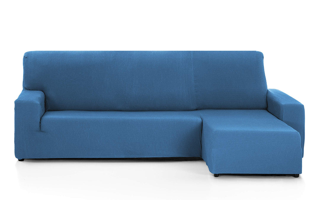 Martina Home - Sofabezug für Chaise Longue, Modell Túnez, Stoff, Blau (Azafata), kurzes Eckteil rech