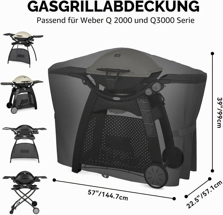 only fire Abdeckung für Weber-Grill Weber Q 2000/3000 grill