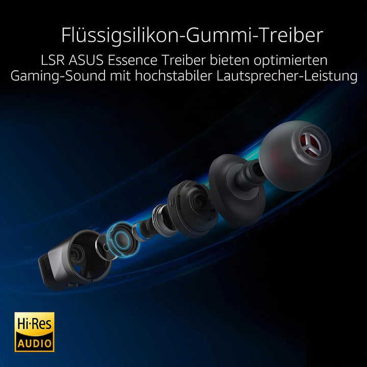 ASUS ROG Cetra II In-Ear-Gaming-Kopfhörer (Geräuschunterdrückung (ANC), Treiber aus Flüssigsilikonka