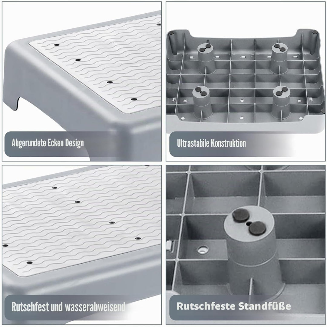 Anti-Rutsch Halbstufe, One Step Stool für Senioren, Trittstufe Bis 200 Kg, Einstiegshilfe für Senior