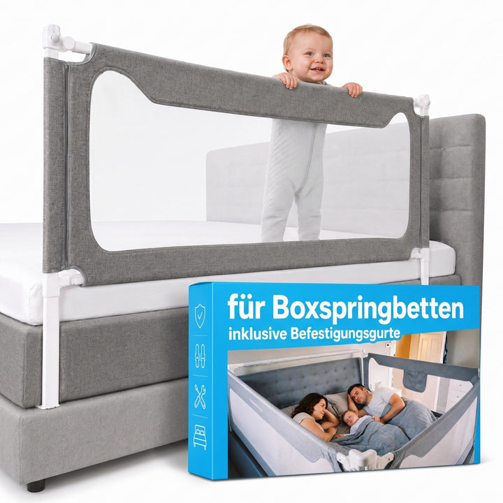Rausfallschutz Boxspringbett & Bettgitter Rausfallschutz – Bettschutzgitter Set inkl. Befestigungsmö