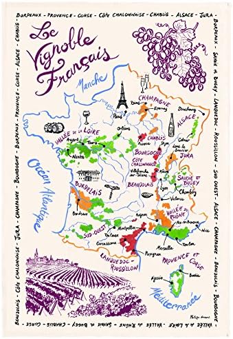 Torchon Die französische Weinkarte 72 X 48 écru 72 x 48 cm Winkler