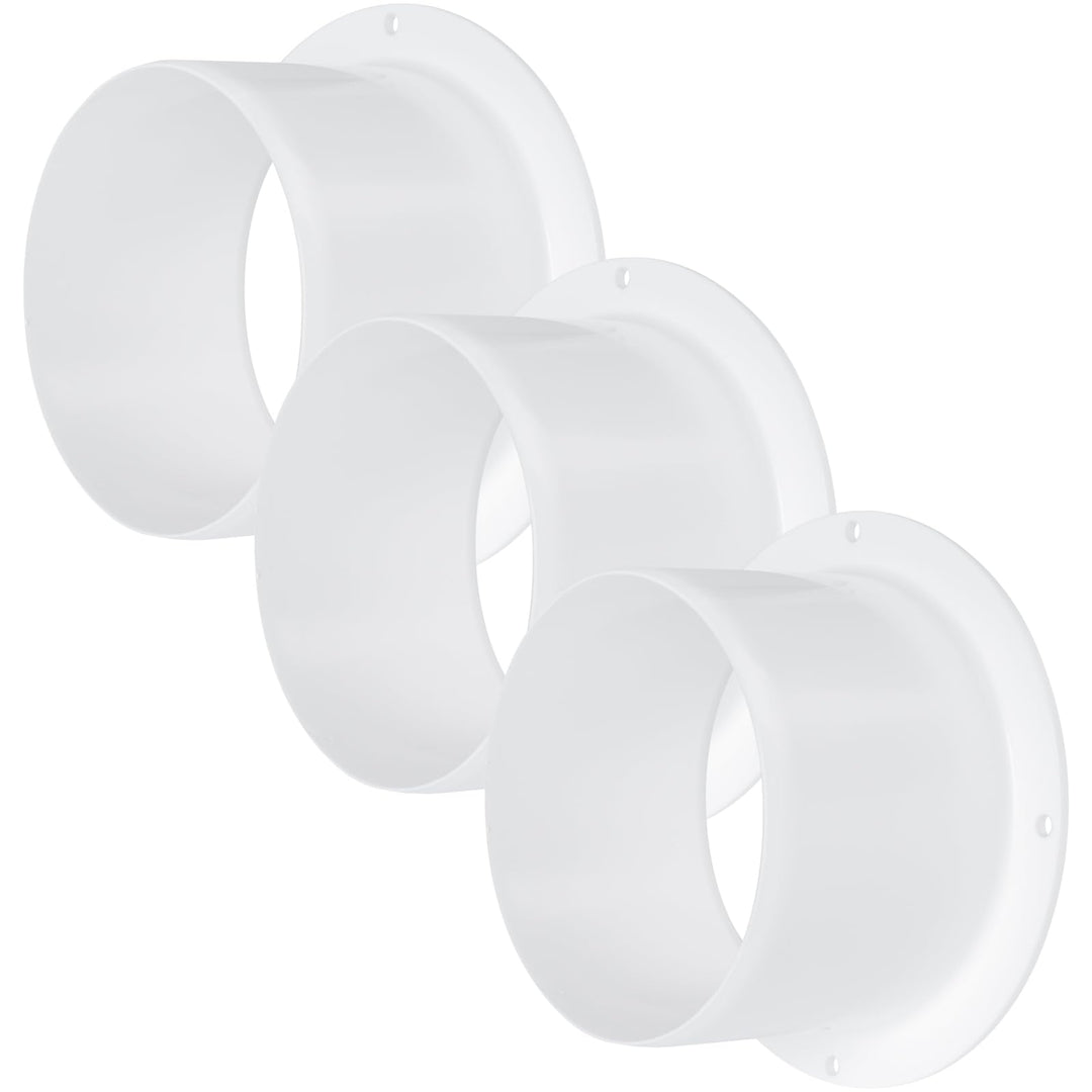 Vent Systems 100 mm 3 Stück Lüftungskanalverbinder Flansch gerade Lüftungsrohr Kunststoff Kanalverbi