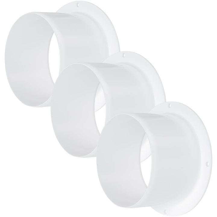 Vent Systems 100 mm 3 Stück Lüftungskanalverbinder Flansch gerade Lüftungsrohr Kunststoff Kanalverbi