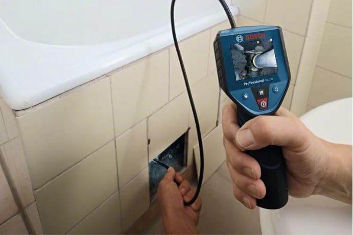 Bosch Professional Inspektionskamera GIC 120 (Kabellänge: 120 cm, Display: 2,7’’, 4x AA-Batterie, im