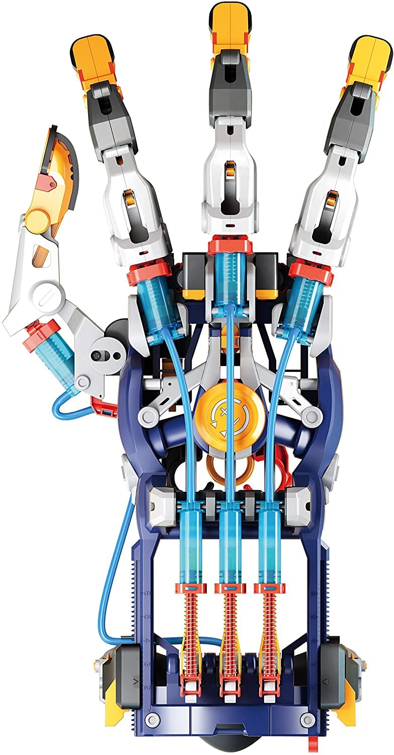 CONSTRUCT & CREATE 79252 Hydraulische Cyborg-Hand Bausatz – Batterieloses STEM-Wissenschafts-Spielze