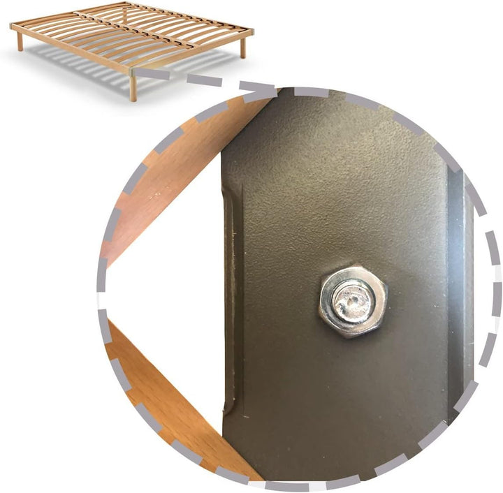 Cortassa Set mit 4 Füssen für Lattenrost, Universal-Beinbeine aus Buchenholz (32 cm), braun, 32 cm