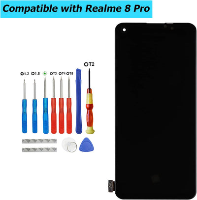 Vvsialeek Ersatz AMOLED Display Kompatibel Für Realme 8 Pro LCD Touch Screen Digitizer Assembly Glas