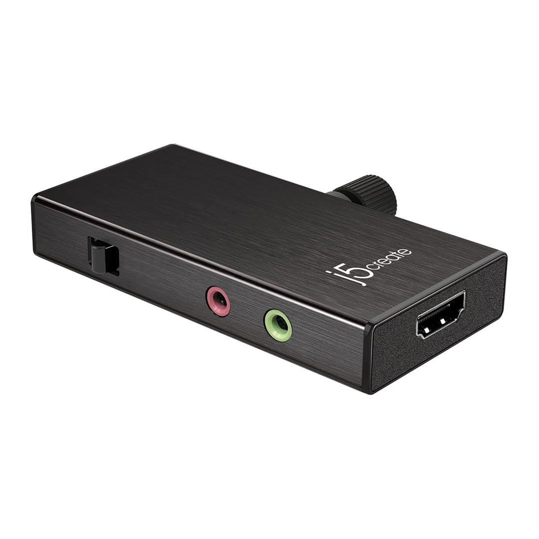 j5create Live-Videoaufnahmekarte - HDMI zu USB-C, unterstützt 1080p 60FPS Video- und Audioaufzeichnu
