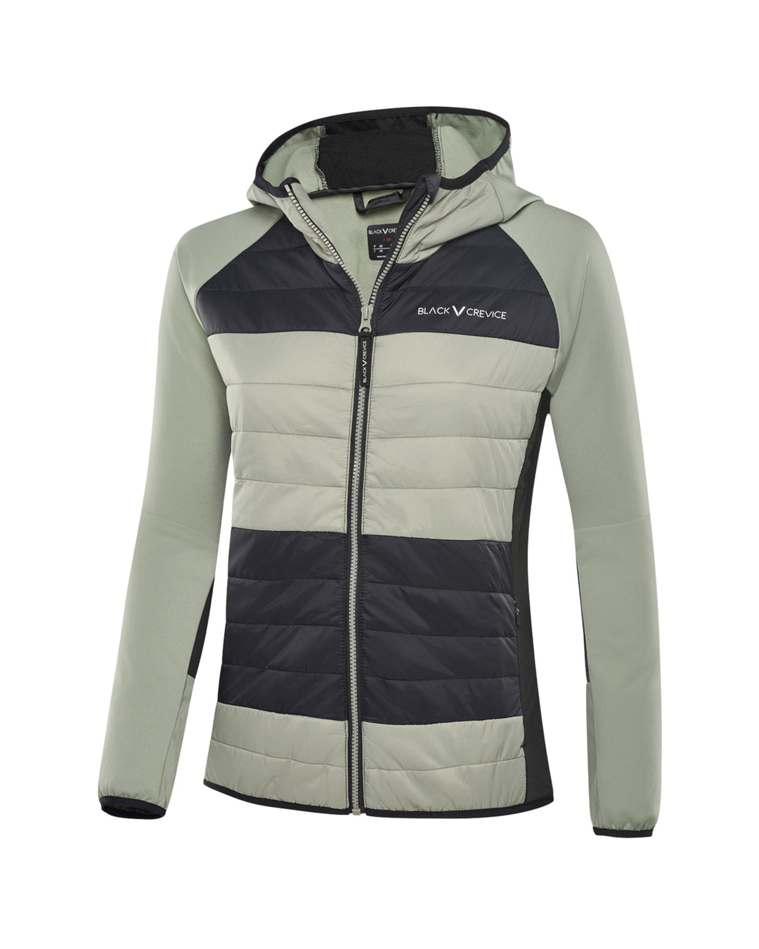Black Crevice Damen Damen Wattierte Hybrid Jacke Jacke 36 56 - seegras, 36 56 - seegras