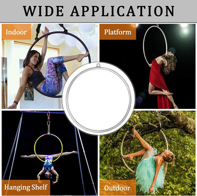 DASKING Aerial Hoop, Lyra Hoop Set Edelstahl 85cm/90cm Single Point Hoops Circus für Anfänger Profis