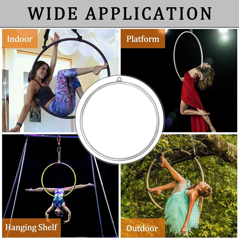 DASKING Aerial Hoop, Lyra Hoop Set Edelstahl 85cm/90cm Single Point Hoops Circus für Anfänger Profis