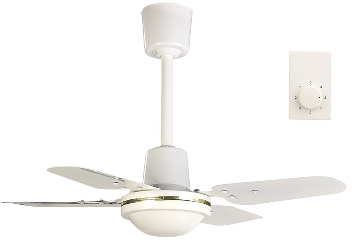 Sichler Haushaltsgeräte Stallventilator Decke: Kompakter Deckenventilator, 4 Metallflügel, 3 Stufen,