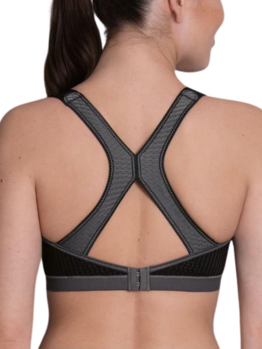 Anita Active Dynamix Star Sport-BH – Damen Sport BH X-Back, Maximum Support &amp; starker Halt 70A Black
