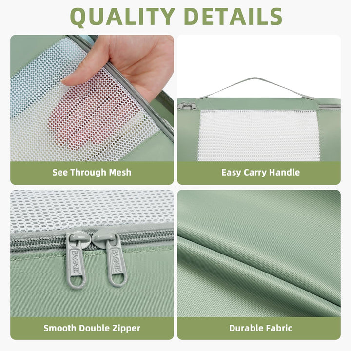 BAGAIL 8er-Set Packwürfel in verschiedenen Grössen Packorganizer für Reisezubehör Handgepäckkoffer –
