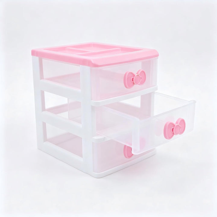 Schöne Mädchen rosa Farbe Kawaii &amp; niedliche Desktop-Schublade Aufbewahrungsbox Empfänger Organizer