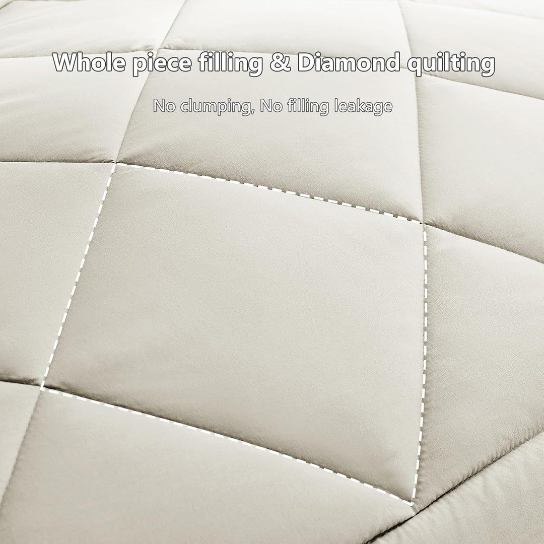 WAVVE Bettdecke 200x200cm Ganzjahresdecke 4 Jahreszeiten, Steppdecke 300gsm Mikrofaser 200x200 cm, S