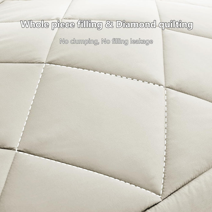 WAVVE Bettdecke 200x200cm Ganzjahresdecke 4 Jahreszeiten, Steppdecke 300gsm Mikrofaser 200x200 cm, S