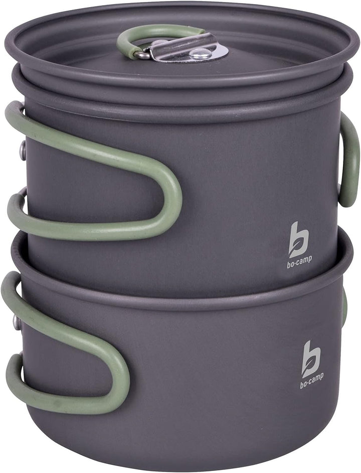 Bo-Camp Alu Kochset 2-teilig Camping Koch Geschirr Trekking Topf Outdoor Pfanne