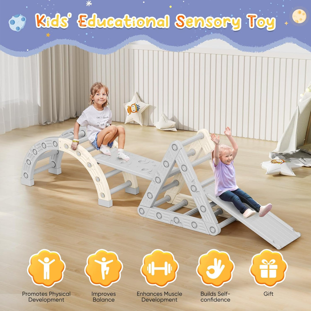 Toddler Klettergerüst, Stativ-Kletterleiter aus Kunststoff, für Kinder, Montessori Outdoor,Indoor-Sp