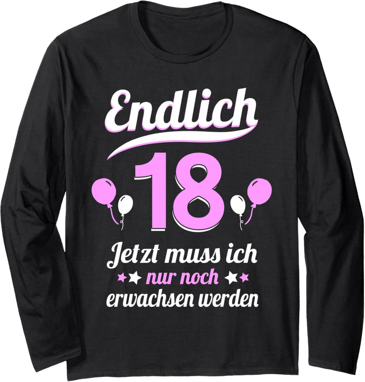 18. Geburtstag Junge Mädchen 18 Jahre 2006 Lustig Geschenk Langarmshirt