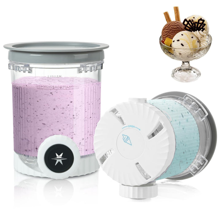 2 Stück Pint-Behälter für Ninja Swirl CREAMi, Swirl Pints und Deckel kompatibel mit NC700 NC701EU Se