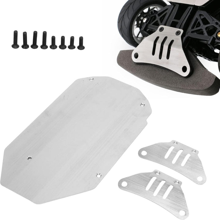 Sorandy Edelstahl Chassis Armor Set, 3 Stück RC Car Protector Guard Skid Plate für TT02 1/10 RC Car,