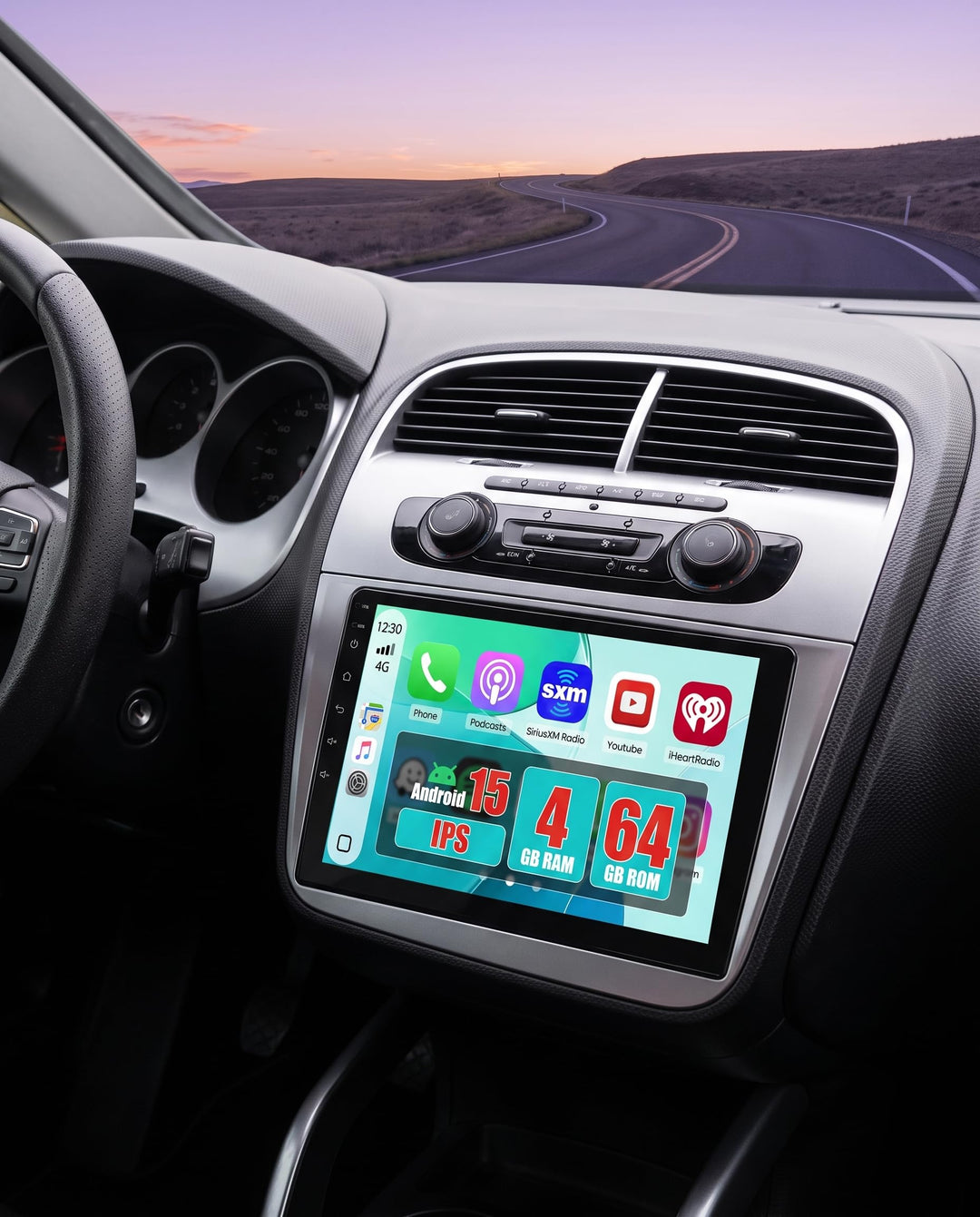 Hikity [4+64GB] Android 15 Autoradio, CarPlay Android Auto Wireless, für Seat Altea 2004-2016 Radio,