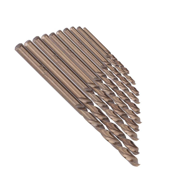 Spiralbohrer Set M35 HSS Kobalt-Bohrer 10er-Set 1–5 mm Bohrer zum Bohren in Edelstahl 1mm-5mm (Total