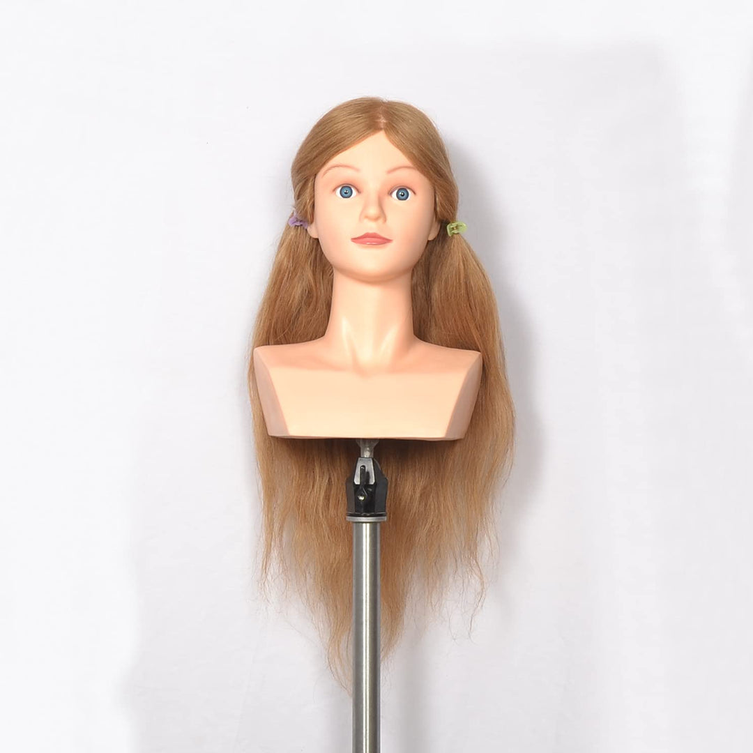 Trainingsköpfe für Friseure Übungskopf 100% Echthaar Friseurkopf Friseursalon Puppenkopf Schminkkopf