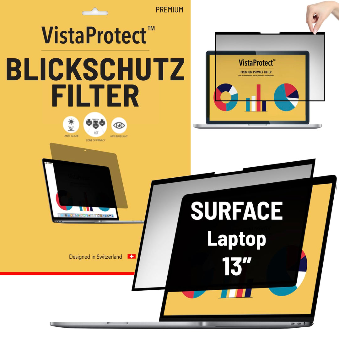 VistaProtect – Premium Blickschutzfilter &amp; Anti-Blaulichtfilter, Privacy Filter Anti Blue Light Blic