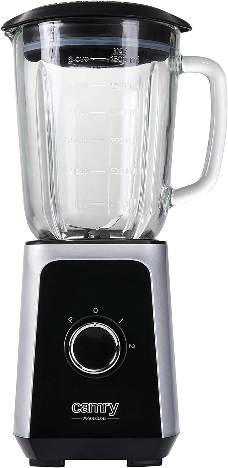 CAMRY CR 4077 Standmixer mit 1,5l Glasbehälter, Smoothie Maker, Hochleistungsmixer, Mahlung, Eis-Zer