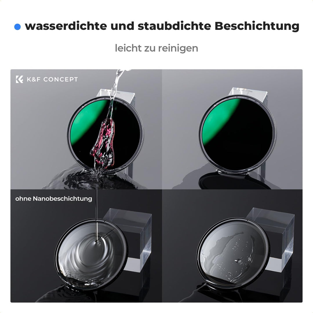 K&amp;F Concept Nano X-Serie Magnetischer ND Filter Graufilter ND1000(10 Blendenstufen) Magnetisches Sch