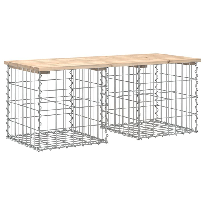 vidaXL Gartenbank, Sitzbank Bank Gabionen, Gabionenbank für Garten Terrasse, Steinkorb Drahtkorb Par