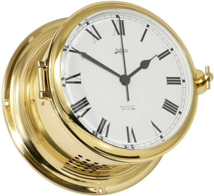 Delite 480CS Schatz Royal Glasenuhr Quarz römisch Messing B x H: 180 mm x 93 mm