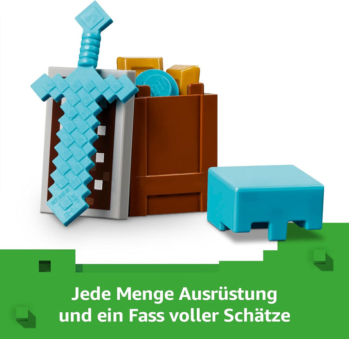 LEGO Minecraft Die Illager-Wüstenpatrouille - Gaming Spielzeug mit Figuren, darunter EIN Plünderer,
